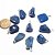 03 Pingente Pedrinha Quartzo Azul Natural Pino Prateado Atacado - Imagem 2