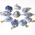 03 Pingente Pedrinha Quartzo Azul Natural Pino Dourado Atacado - Imagem 3