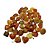 05 Pingente Pedrinha Agata Cornalina Rolado Prateado Atacado - Imagem 1