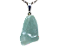 03 Pingente Pedrinha Água Marinha Montagem Pino Prateado Atacado - Imagem 3