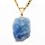 10 Pingente Pedrinha Quartzo Azul Bruta Natural Pino Prateado Atacado - Imagem 2