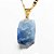10 Pingente Pedrinha Quartzo Azul Bruta Natural Pino Prateado Atacado - Imagem 3