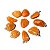 03 Pingente Pedrinha Calcita Laranja Pino Prateado Atacado - Imagem 3