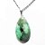 05 Pingente Gota Xisto e Esmeralda Pedra Natural Pino Prateado Atacado - Imagem 2
