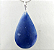 03 Pingente Gota Pedra Quartzo Azul Castoação Pino Prata 950 Atacado - Imagem 2