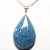 05 Pingente Gota Quartzo Azul Pedra Natural Montagem Pino Dourado Atacado - Imagem 1