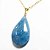 05 Pingente Gota Quartzo Azul Pedra Natural Montagem Pino Dourado Atacado - Imagem 2