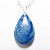 03 Pingente Gota Quartzo Azul Pedra Natural Montagem Pino Prateado Atacado - Imagem 1
