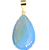 05 Pingente Gota Pedra da Lua Opalina Lapidada Garra Dourado Atacado - Imagem 2