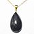 03 Pingente Gota Quartzo Preto Pedra Natural Montagem Pino Dourado Atacado - Imagem 1