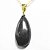 03 Pingente Gota Quartzo Preto Pedra Natural Montagem Pino Dourado Atacado - Imagem 2