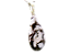 03 Pingente Gota Jaspe Brecha Pedra Natural Montagem Pino Prateado Atacado - Imagem 2