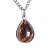 03 Mini Pingente Gota Pedra Quartzo Fume Natural Pino Prata 950 Atacado - Imagem 2