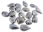 10 Pingente Gota Hematita  Pedra Natural Montagem Pino Prateado Atacado - Imagem 1