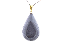 05 Pingente Gota Hematita Pedra Natural Montagem Pino Dourado Atacado - Imagem 2