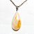 03 Pingente Gota Hematoide Amarelo Pedra Natural Pino Prateado - Imagem 3