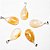 03 Pingente Gota Hematoide Amarelo Pedra Natural Pino Prateado - Imagem 1