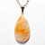 03 Pingente Gota Aragonita Raio Laranja Pedra Natural Pino Dourado Atacado - Imagem 2