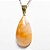 03 Pingente Gota Aragonita Raio Laranja Pedra Natural Pino Dourado Atacado - Imagem 3