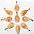 03 Pingente Gota Aragonita Raio Laranja Pedra Natural Pino Dourado Atacado - Imagem 1