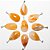 10 Pingente Gota Aragonita Raio Laranja Pedra Natural Prateado Atacado - Imagem 1
