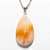 05 Pingente Gota Aragonita Raio Laranja Pedra Natural Prateado Atacado - Imagem 3