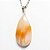 05 Pingente Gota Aragonita Raio Laranja Pedra Natural Prateado Atacado - Imagem 5