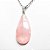 10 Pingente Gota Quartzo Rosa Pedra Natural Montagem Pino Prateado Atacado - Imagem 3