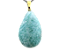 05 Pingente Gota Amazonita Verde Pedra Natural Montagem Dourado Atacado - Imagem 1