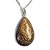05 Pingente Nlux Gota Lisa Pedra Bronzita Natural Pino Prata 950 Atacado - Imagem 2