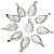 10 Pingente Gota Cristal Quartzo Comum Montagem Pino Prateado Atacado - Imagem 4