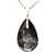 05 Pingente Gota Cristal Quartzo Comum Montagem Pino Prateado Atacado - Imagem 1