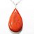 05 Pingente Gota Jaspe Vermelho Natural Montagem Pino Prateado Atacado - Imagem 1