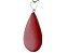 05 Pingente Gota Pedra Jaspe Vermelho Montagem Prata 950 Atacado - Imagem 1