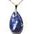 03 Pingente Gota Sodalita Azul Pedra Natural Montagem Pino Dourado Atacado - Imagem 1