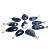10 Pingente Gota Sodalita Azul Pedra Natural Montagem Prateado Atacado - Imagem 6