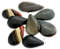 05 Pingente Gota Pedra Jaspe Policromo Natural Montagem Prateado Atacado - Imagem 1