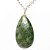 05 Pingente Gota Epidoto Verde Natural Montagem Pino Prateada Atacado - Imagem 1