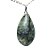 10 Pingente Gota Pedra Epidoto Natural Pino Prata 950 Atacado - Imagem 2
