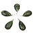 03 Pingente Gota Pedra Epidoto Natural Pino Prata 950 Atacado - Imagem 1