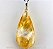 03 Pingente Gota Pedra Natural Citrino Amarelo Pino Prata 950 Atacado - Imagem 1