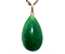05 Pingente Gota Quartzo Verde Montagem Pino Prata 950 Atacado - Imagem 1