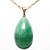 05 Pingente Gota Quartzo Verde Pedra Natural Montagem Dourado Atacado - Imagem 1