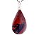 05 Pingente Gota Pedra Obsidiana Mahogany Castoação Prata 950 Atacado - Imagem 1