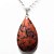 03 Pingente Gota Obsidiana Mahogany Montagem Pino Prateado Atacado - Imagem 1