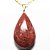 10 Pingente Gota Quartzo Vermelho Pedra Natural Montagem Dourado Atacado - Imagem 1