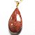 10 Pingente Gota Quartzo Vermelho Pedra Natural Montagem Dourado Atacado - Imagem 2