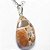 05 Pingente Gota Jaspe Leopardo Natural Leopardita Pino Prata 950 Atacado - Imagem 3