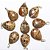 05 Pingente Gota Jaspe Leopardo Natural Leopardita Pino Prata 950 Atacado - Imagem 1