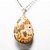 05 Pingente Gota Jaspe Leopardo Montagem Pino Prateado Atacado - Imagem 1